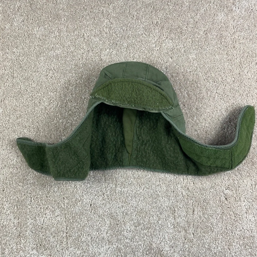 Vintage 1976 US Military Cold Weather Helmet Liner Cap Propper Olive Green 6 3/4